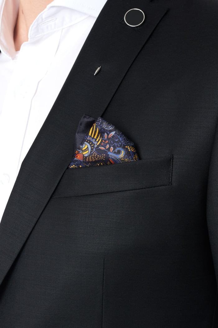 Costum negru slim-fit