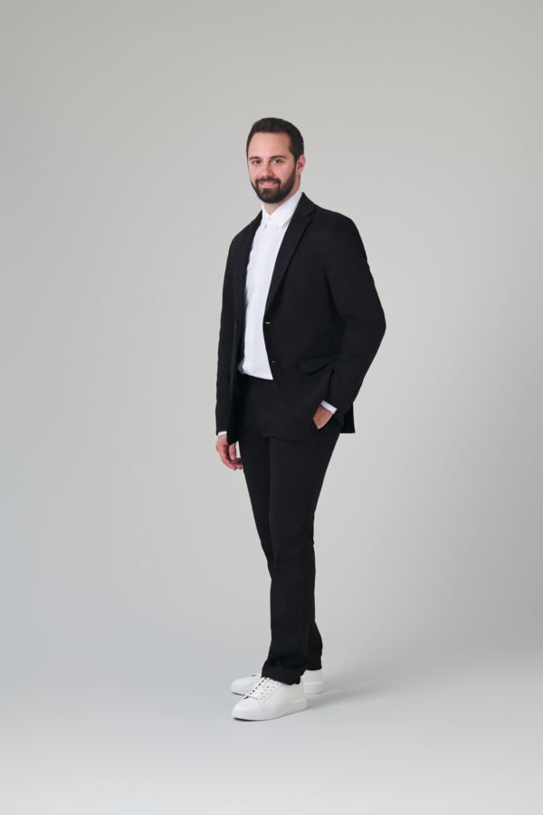 Costum smart-casual negru slim fit