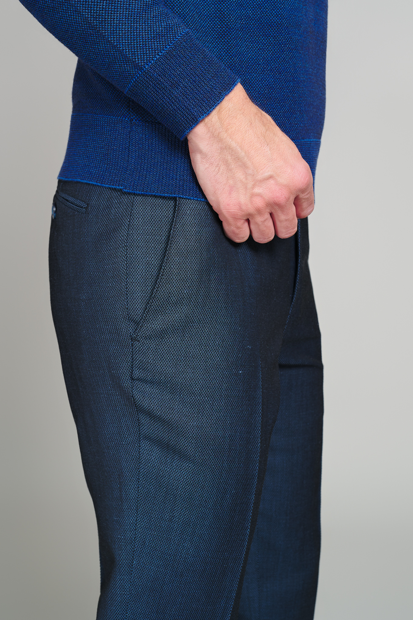 Pantaloni clasic Amadeo, albastru inchis